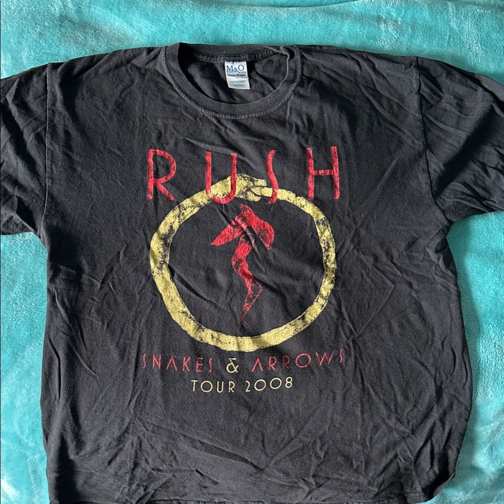 Rush Snakes & Arrows Tour 2008 Black Graphic Men's Tee